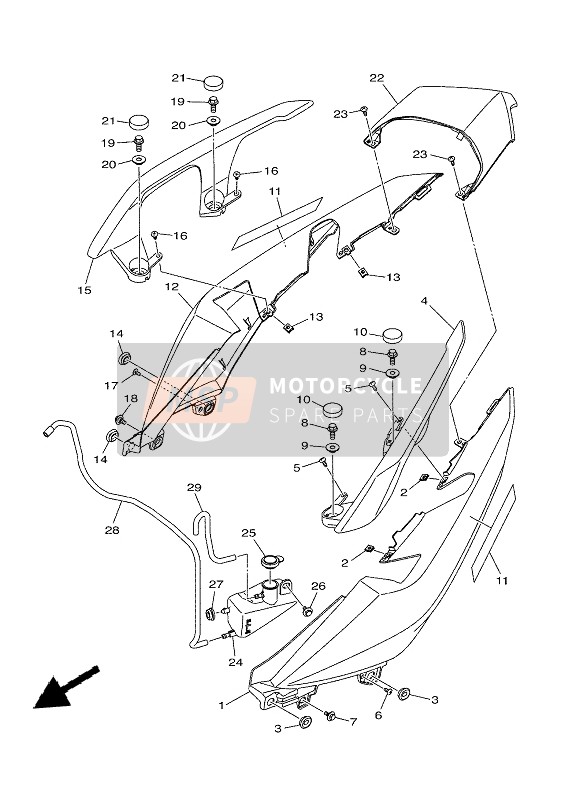 Yamaha XMAX 300 2021 Coperchio laterale per un 2021 Yamaha XMAX 300